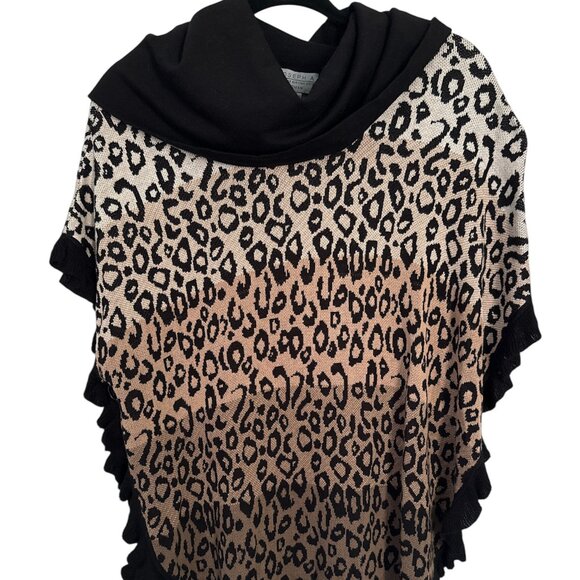Joseph A Poncho Sweater - NWT - Size 1X - Neutral Colors - 100% Rayon - Picture 1 of 5